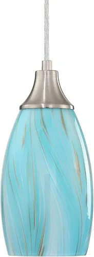 Miniatura 15 de karyfine Mini lámparas colgantes de vidrio artístico para isla de cocina, hechas a mano en color teja con vidrio dorado, iluminación colgante