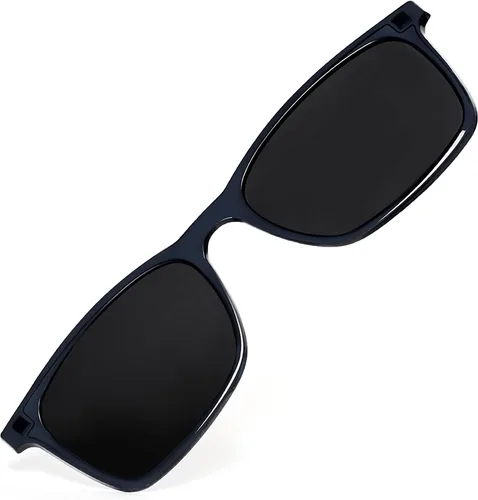 Miniatura 3 de BlueDuo Cruise - Gafas cuadradas de alta calidad con bloqueo de luz azul con clip magnético para mujeres y hombres, sin reflejos Gris oscuro
