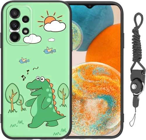 Miniatura 32 de Funda para Galaxy A51 5G (no compatible con la versión A51 4G) con correa de cordón, para niñas y mujeres, diseño lindo de anime, funda de silicona