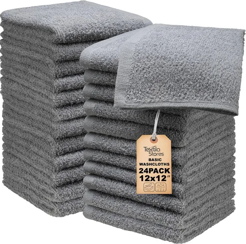 Miniatura 27 de Toallas de baño básicas medianas de 24 x 48 pulgadas, paquete de 6, color beige, suaves y absorbentes, toallas de algodón multiusos para baño, spa
