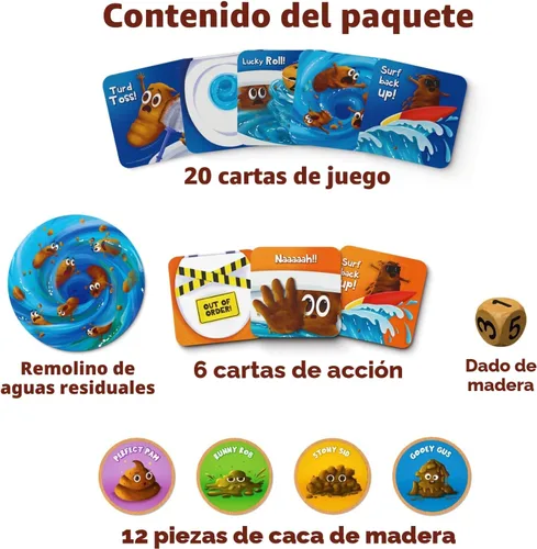 Miniatura 6 de Skillmatics Juego de cartas - Poop Wars, juego de estrategia de ritmo rápido, diversión navideña, juego de fiesta, regalos para niños y niñas de 6