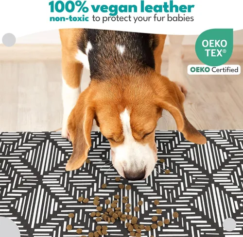 Miniatura 7 de NALALAS Tapete para perros para alimentos y agua, tapete de alimentación para gatos Tapete impermeable para cuenco de perro Tapete