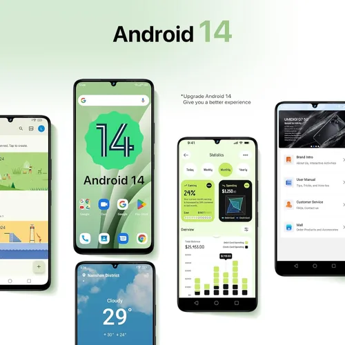Miniatura 2 de UMIDIGI Teléfono celular desbloqueado G9C Android 14, Octa-core 12GB +128GB Expandir 1TB teléfono inteligente desbloqueado, 6.75 pulgadas HD+ 90Hz