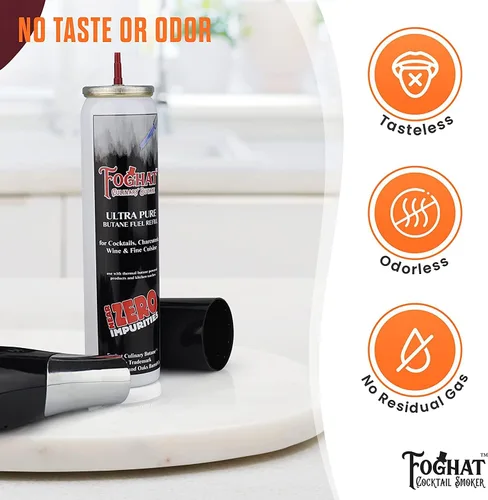 Miniatura 4 de Foghat - Recambio de combustible de butano culinario (paquete de 12 x 2.0 fl oz), recipiente de repuesto de butano para encendedor de antorchas, se