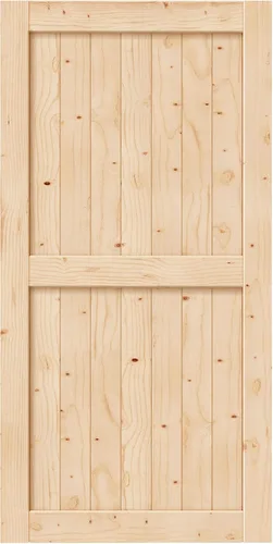 Miniatura 11 de EaseLife - Puerta corrediza de granero de madera de 28 x 84 pulgadas, puertas interiores, montaje DIY, losa de paneles de abeto natural macizo