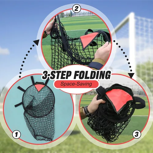 Miniatura 6 de BOHEN Juego de 2 unidades de objetivos de fútbol – Pop-up portátiles Top Bins Target – Fútbol de precisión de disparo para diversión sin fin y Rojo