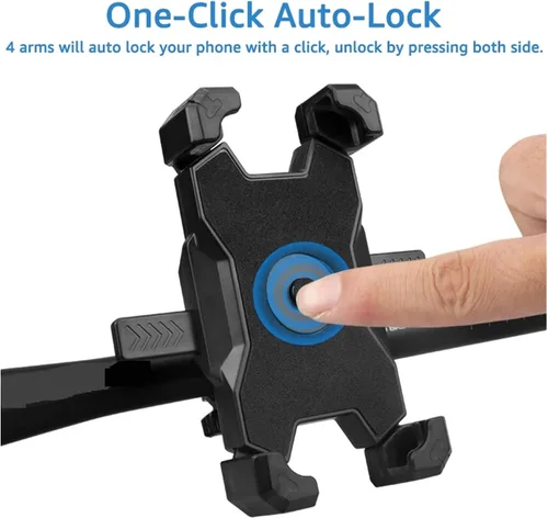 Miniatura 3 de Soporte genérico para móvil para bicicleta, universal, para scooter, espejo retrovisor, teléfono celular a la moda (negro A)