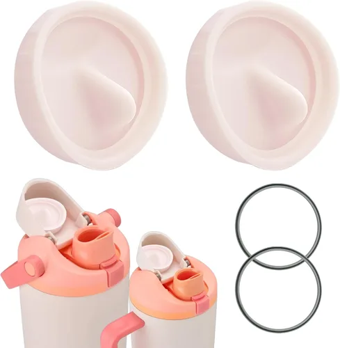 Miniatura 10 de Juego de tapones de silicona a prueba de fugas y anillos de junta para Owala FreeSip Sway de 30 onzas y 40 onzas, 40 onzas, silicona de grado