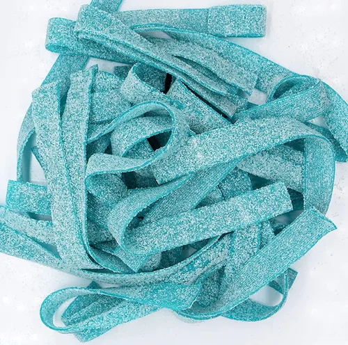 SweetGlob Cinturones de goma agria caramelo (1 libra, frambuesa azul agria)