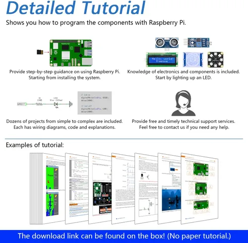 Miniatura 4 de Freenove Kit de proyectos para Raspberry Pi 5 4 B 3 B+ 400 Zero 2 W, cableado simple, tutorial detallado de 860 páginas, código de procesamiento