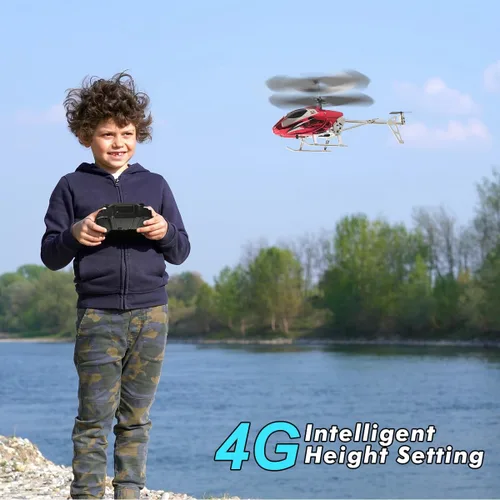Miniatura 8 de VATOS Helicóptero RC para niños, helicóptero de control remoto de 2.4G con luz LED para niños de 12 años en adelante, altura fija, despegue con una