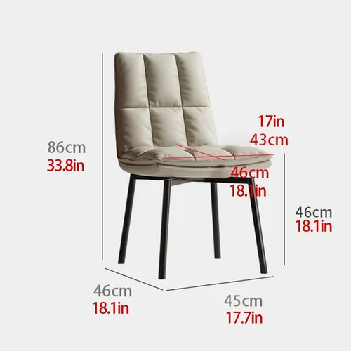 Miniatura 2 de Silla giratoria de cocina de comedor, silla de cocina tapizada de piel sintética, sillas de comedor, sillas de sala de estar, modernas de mediados