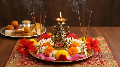 Miniatura 3 de Craftsofindia Goddess Durga - Estatua pequeña de latón, decoración divina, escultura hindú hecha a mano de 3 pulgadas para el altar del hogar