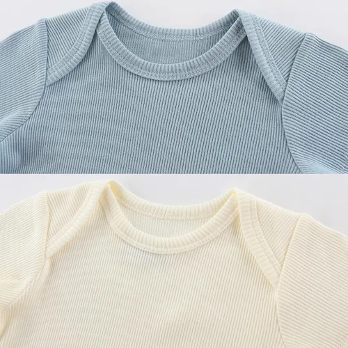 Miniatura 28 de Body de manga corta para bebé recién nacido, ropa de algodón de una pieza, 5 unidades, 0-12 meses