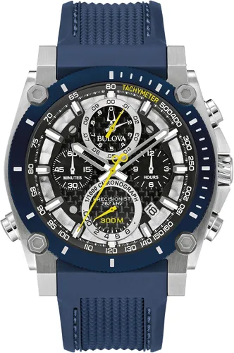 Miniatura 10 de Bulova Men's Icon High Precision Quartz Chronograph Watch, Curved Mineral Crystal