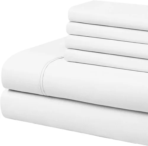 Miniatura 18 de Home Basics - Juego de sábanas de microfibra cepillada ultra suave de 4 piezas de 2.36 oz/m², hipoalergénico, individual, aguamarina