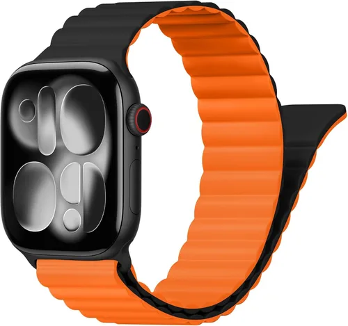 Miniatura 20 de BXUXOHS - Bandas deportivas magnéticas para Apple Watch de 40mm, 38mm, 41mm, 42mm, 44mm, 45mm, 46mm, iWatch para mujeres y hombres, correa