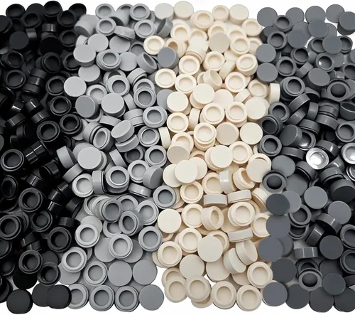Miniatura 9 de Azulejo redondo 1x1 1000 piezas, ladrillos 98138 compatibles con ladrillos de marcas principales, bricolaje para arte de mosaico de píxeles
