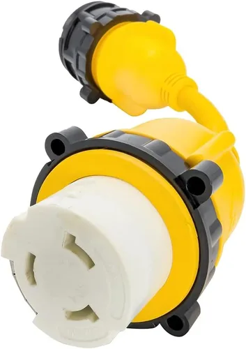 Miniatura 7 de Camco PowerGrip - Adaptador eléctrico de 12 pulgadas, extremo de bloqueo macho de 30 amperios a extremo de bloqueo hembra de 50 amperios (55615)