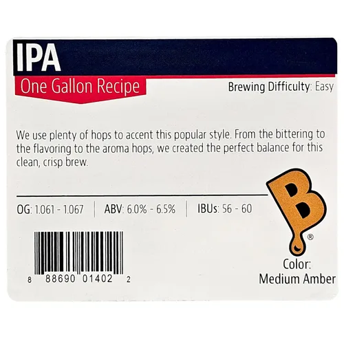 Miniatura 8 de Brewer's Best Kit de ingredientes de cerveza casera de un galón (IPA (India Pale Ale))