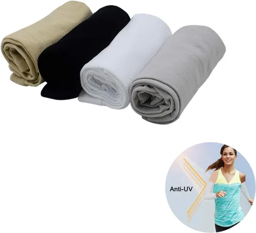 Miniatura 2 de LiXiongBao 4 pares de mangas de protección solar UV, UPF 50 manga de compresión deportiva refrescante para mujeres, hombres y adolescentes, suave