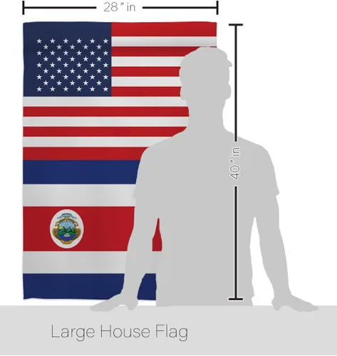 Miniatura 2 de Bandera de la Amistad de la Copa Mundial de Costa Rica, Estados Unidos, para sala, arte de pared, mástiles para exteriores, patio, porche, césped