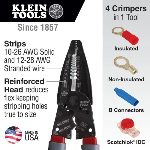 Miniatura 3 de Klein Tools 1019 Klein Kurve - Juego de destornilladores electrónicos 4 en 1 con puntas de precisión