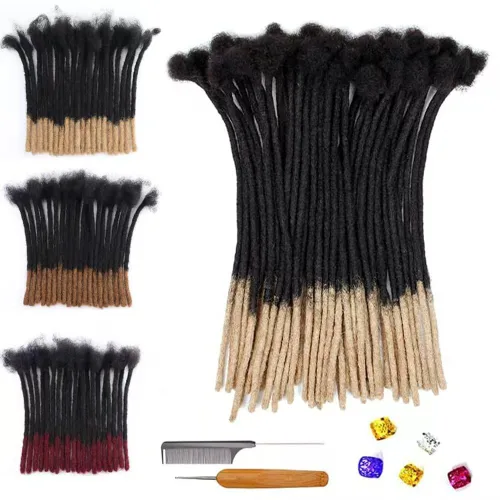 Miniatura 8 de 0.2 in y 0.2 in de ancho, 4-14 pulgadas de 10, 30, 60, 100 hebras de extensiones de cabello humano 100% real para hombres/mujeres/niños, paquetes