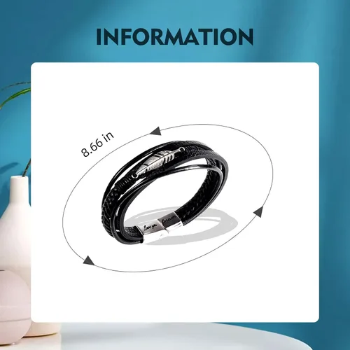 Miniatura 32 de Pulsera de cuero para hombre (mahua/matikou/yuanquan/8 Infinity)
