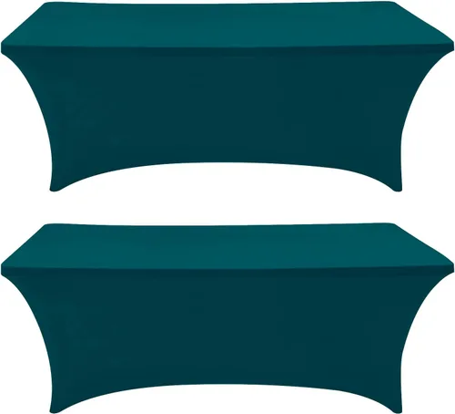 Miniatura 8 de Eurmax USA - Manteles rectangulares ajustables de elastano de 4 pies, mantel elástico para bodas, eventos o para decorar la mesa del patio