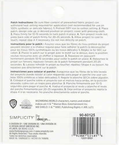 Miniatura 8 de Simplicity Parche termoadhesivo para gafas y cicatrices de Harry Potter para ropa, chaquetas y mochilas, 2.875 pulgadas de ancho x 1.125 pulgadas