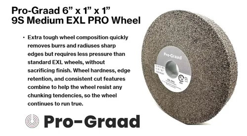 Miniatura 4 de EXL PRO Rueda de pulido de desbarbado convoluto – 6 x 1 pulgada x 1 pulgada 9S de carburo de silicio mediano – grado profesional – Rueda