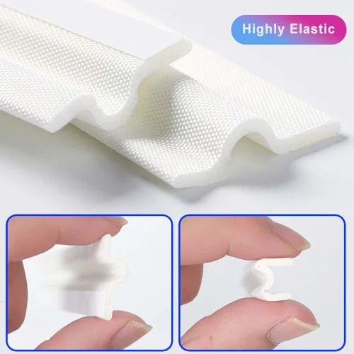 Miniatura 4 de Tira de sellado de espuma para ventana de 196 pulgadas, autoadhesiva, tira de sellado de puerta superior y lateral, cinta aislante de ventana Blanco