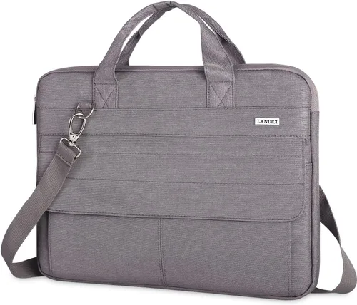 Miniatura 11 de LANDICI - Funda para portátil de 13/14 pulgadas con correa para el hombro, funda delgada impermeable para computadora compatible con MacBook Air