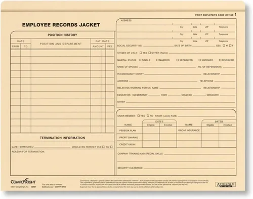Miniatura 7 de ComplyRight Conjunto de chaqueta record para empleados