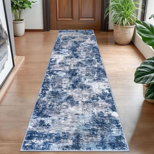 Miniatura 26 de Lansny Alfombra pequeña abstracta de 2 x 3 pies, alfombra de entrada, alfombra lavable para puerta de entrada, alfombra lavable antideslizante