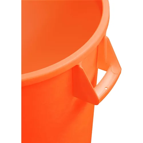 Miniatura 4 de SPARTA Bronco - Contenedor de basura redondo para desechos, 32 galones, color naranja (paquete de 4)