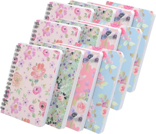 Miniatura 14 de YIHUANYIFA 4pcs A6 Spiral Notebooks 8mm Ruled 5.7 x 4.1 inch Hardcover 160 Pages Journals for Work Students Study and Notes (4, Dark color)