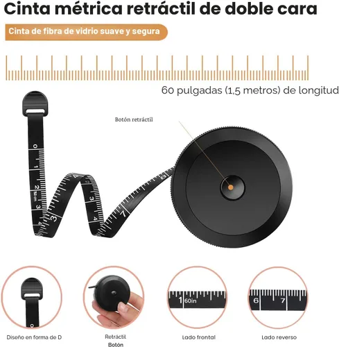 Miniatura 3 de iBayam Paquete de 2 cintas métricas para tela, cuerpo, costura, sastre, punto, vinilo, manualidades del hogar, 150 cm, suave, rosa de moda