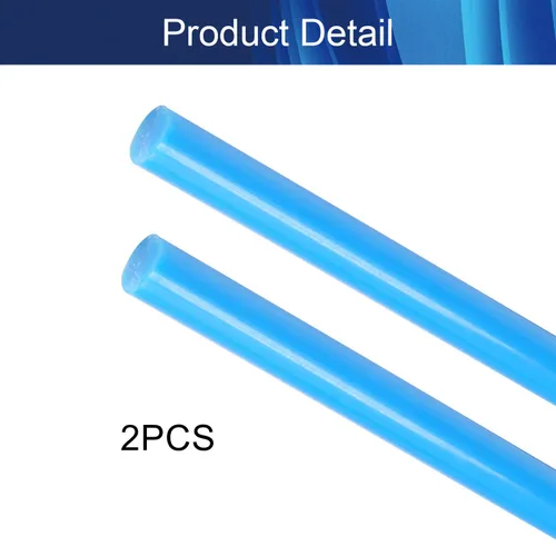 Miniatura 4 de Aicosineg Varilla redonda de plástico de polioximetileno para industria mecánica, color azul, 1/3 x 39-3/8 pulgadas (profundidad x largo), 2