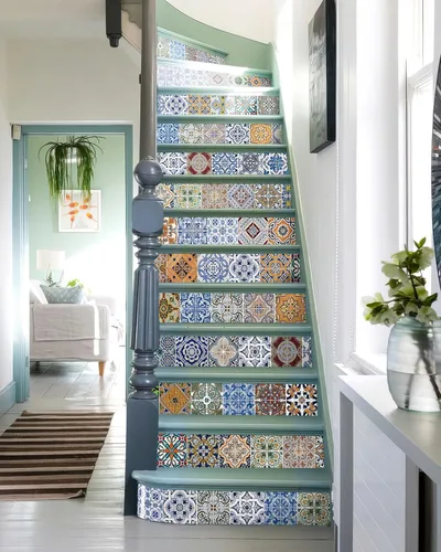 Miniatura 28 de FLFK Calcomanías para escaleras - Adhesivos para escaleras, Calcomanías autoadhesivas para escalones de Sunrise Coast, para decoración del hogar
