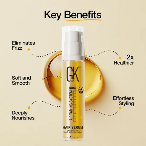 Miniatura 8 de GK HAIR Aceite de tamaño de viaje – Aceite de argán para el control del encrespamiento hasta 72 horas – Añade brillo y suaviza las puntas abiertas