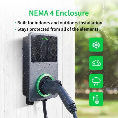 Miniatura 3 de Autel Cargador EV Nivel 2 50 Amperios Cargador Inteligente AI para Vehículos Eléctricos (EV) con Wi-Fi y Bluetooth, Estación de Carga para Coche