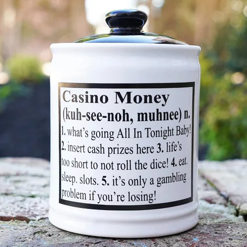 Miniatura 7 de Tarro de dinero de casino, Alcancía de casino, Slots Casino Decoraciones de fiesta, Plato de caramelo de jugadores, Juegos de casino Regalos de mesa