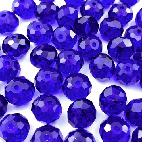 Miniatura 23 de 50 piezas de cuentas de cristal facetadas de 10 mm con orificio para pulseras, collares, aretes, joyería DIY, manualidades (Amarillo Dorado)