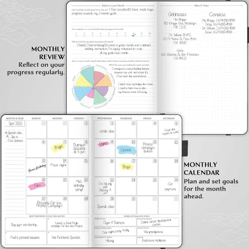 Miniatura 4 de Legend - Agenda por hora sin fecha, planificador diario por hora con ranuras de tiempo, organizador semanal de gestión del tiempo y libro de citas