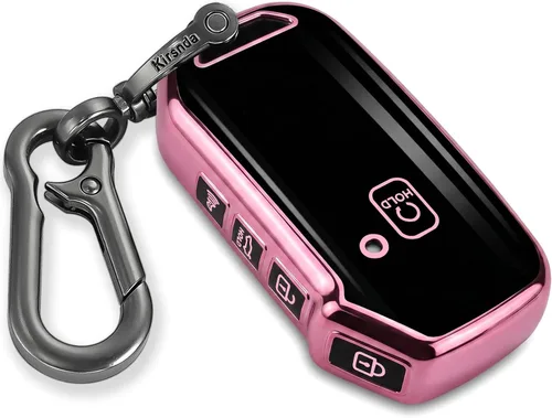 Miniatura 11 de Kirsnda - Funda para llavero Kia con hebilla de metal, funda protectora de TPU suave, 4-5 botones para llavero remoto Kia Cerato Ceed Forte NIRO
