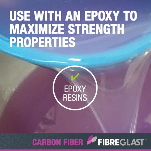 Miniatura 6 de Fibre Glast Fibra de carbono unidireccional – Tela de grafito de alta resistencia, ligera, impermeable y aerodinámica – Uso con resina epoxi