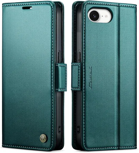 Miniatura 55 de QLTYPRI Funda tipo cartera para iPhone 7/8/SE 2020/SE 2022 5G, funda magnética de piel sintética de alta calidad con bloqueo RFID, ranuras