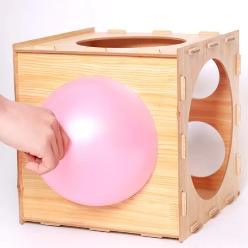 Miniatura 3 de Operitacx Caja de medición de cubo de globos, herramienta de medición precisa de globos para decoraciones y arcos, fácil de montar y almacenar hecha